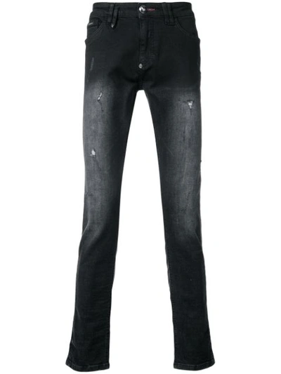 Shop Philipp Plein '21st Century' Jeans In Black
