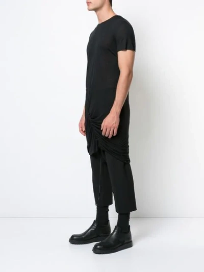Shop Army Of Me Asymmetric Drawstring T-shirt - Black