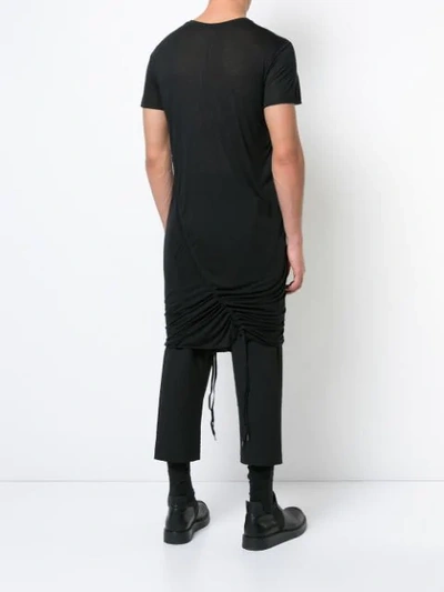 Shop Army Of Me Asymmetric Drawstring T-shirt - Black