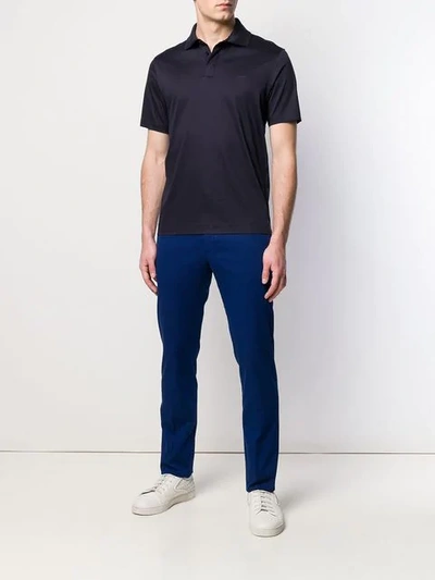 Shop Z Zegna Basic Polo Shirt In Blue