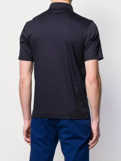 Shop Z Zegna Basic Polo Shirt In Blue