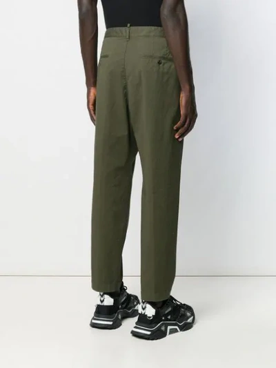 Shop Dsquared2 Pleated Detail Trousers In Green