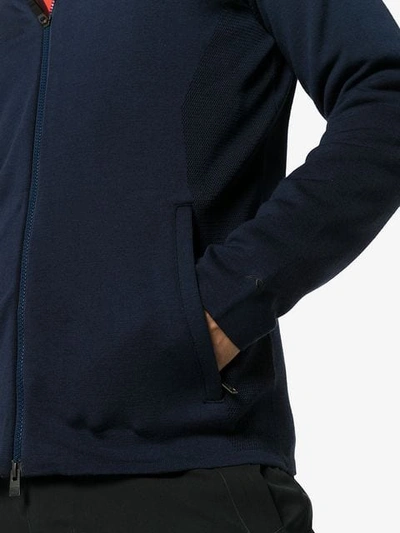 Shop Kjus Freelite Contrast Panel Sweater Jacket In Blue