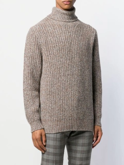 BRUNELLO CUCINELLI CASHMERE RIBBED SWEATSHIRT - 大地色