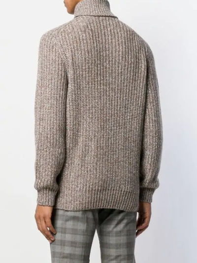 BRUNELLO CUCINELLI CASHMERE RIBBED SWEATSHIRT - 大地色