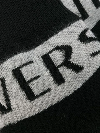 Shop Versace Logo Stripe Socks - Black