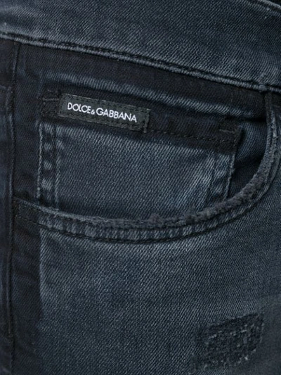 Shop Dolce & Gabbana Destroyed Jeans In Blue