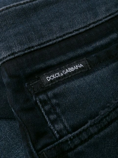 Shop Dolce & Gabbana Destroyed Jeans In Blue