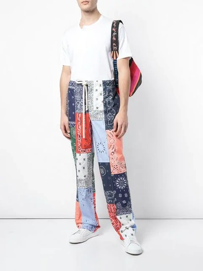 Shop Loewe Patchwork Trousers In 9990