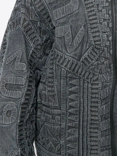Shop Ktz Textured Bomber Jacket In Black