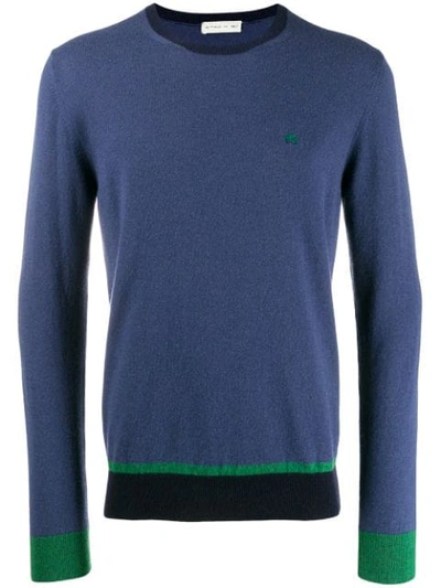 Shop Etro Fine Knit Sweater In Blue