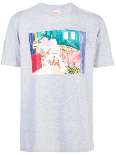 Shop Supreme Bedroom Print T-shirt In Grey