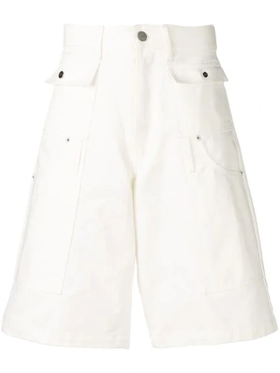 Shop Jacquemus Flap Pockets Bermuda Shorts In White