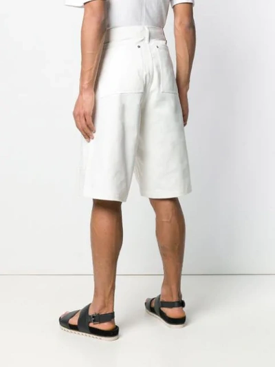 Shop Jacquemus Flap Pockets Bermuda Shorts In White