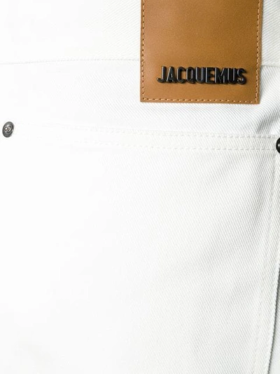 Shop Jacquemus Flap Pockets Bermuda Shorts In White