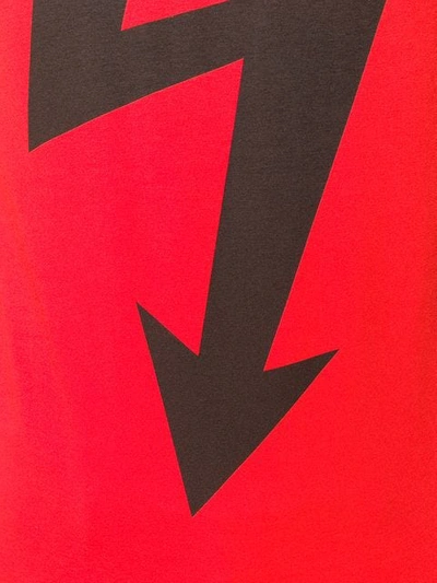 Shop Neil Barrett Bolt Print T-shirt In Red