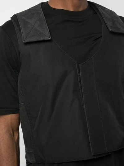 Shop Fear Of God Nylon Cropped Vest In Black