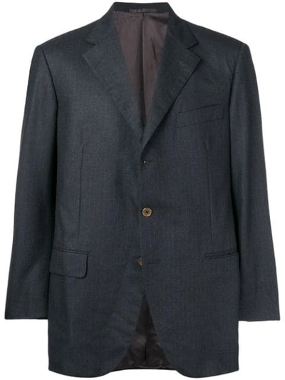 Pre-owned Burberry Pinstriped Blazer In Grey