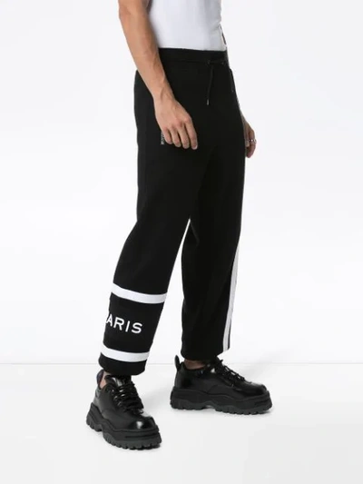 Shop Givenchy Logo Track Pants In Black ,white