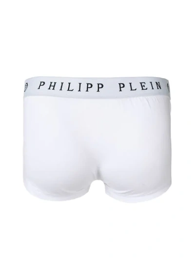 Shop Philipp Plein Branded Boxer Briefs In White