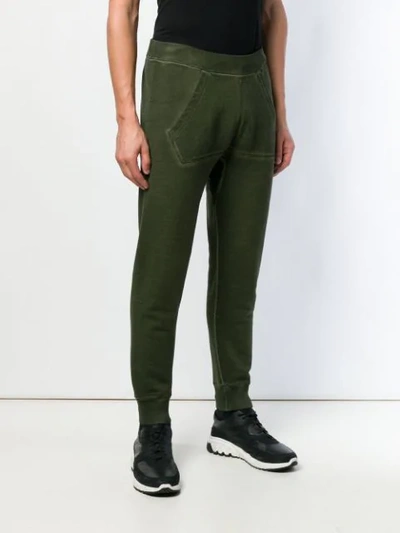 Shop Dsquared2 Rear Logo Track Pants In Green