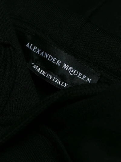 Shop Alexander Mcqueen Dancing Skeleton Embellished Hoodie In Black