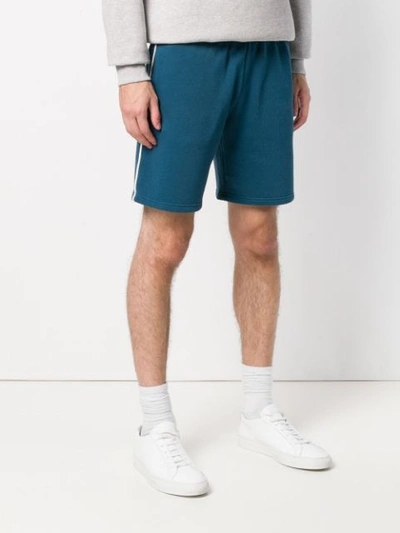 Shop Ron Dorff Piping Detail Jogging Shorts In Blue