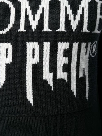 Shop Philipp Plein L'homme  Intarsia Jumper In Black