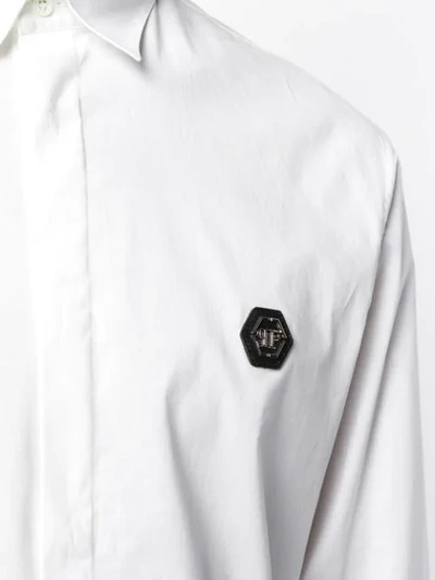 Shop Philipp Plein Skull Shirt In White