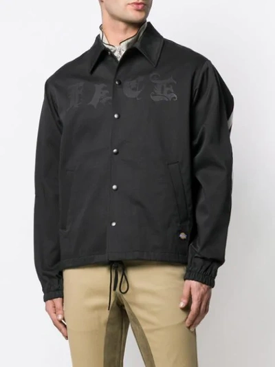 Shop Facetasm X Dickies Boxy Fit Shirt Jacket In Black