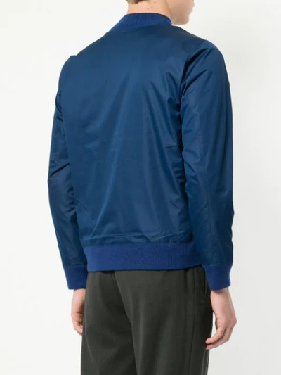 Shop D'urban Zipped Bomber Jacket In Blue