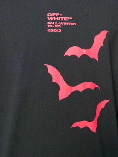 Shop Off-white Diagonal Bats Double Sleeve T-shirt In Black