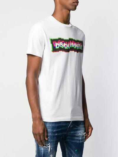 Shop Dsquared2 Rave Logo Print T-shirt In White