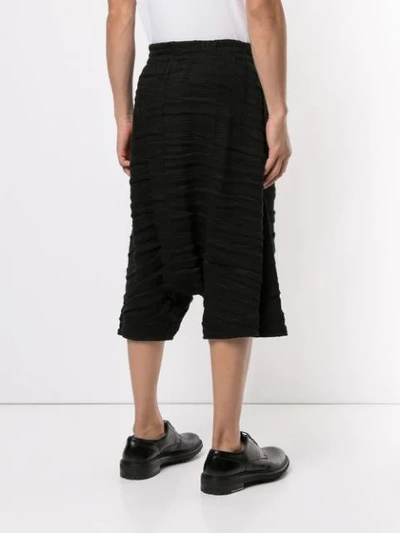 Shop Forme D'expression Cropped Ribbed Trousers In Black