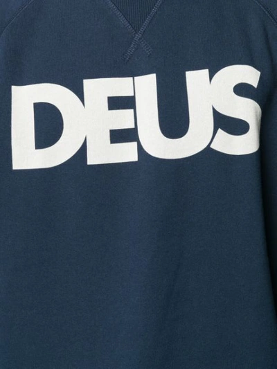 Shop Deus Ex Machina Logo Print Sweatshirt In Blue