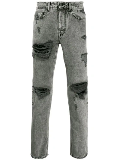 MARCELO BURLON COUNTY OF MILAN RIPPED JEANS - 黑色