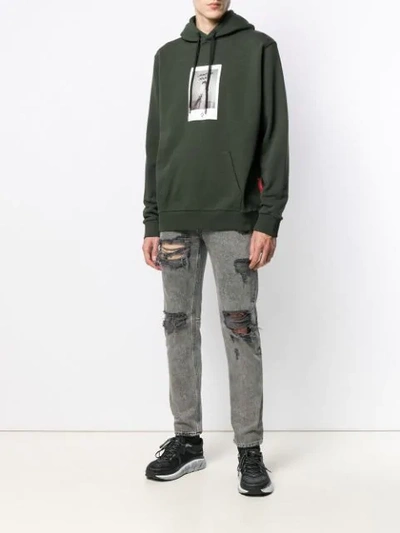 MARCELO BURLON COUNTY OF MILAN RIPPED JEANS - 黑色