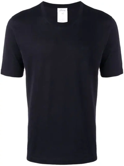 Shop Brioni Round Neck T-shirt In Blue