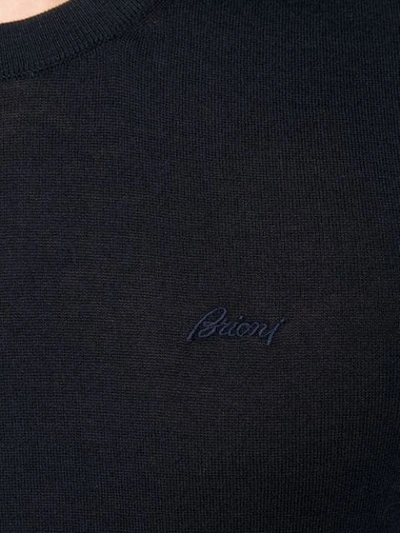 Shop Brioni Round Neck T-shirt In Blue