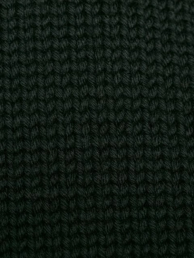 Shop Alexander Mcqueen Intarsia Chunky Knit Cardigan In Black