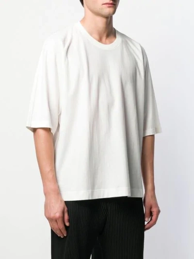 Shop Issey Miyake Oversized T-shirt In White
