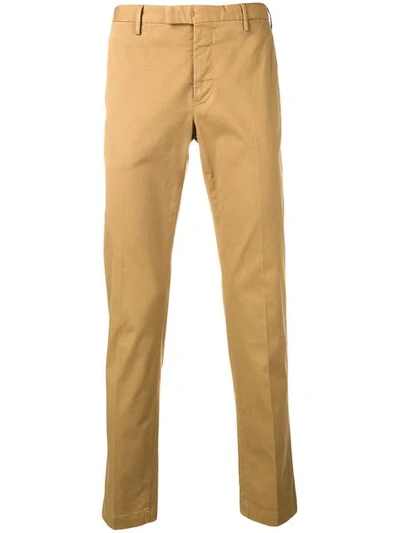 Shop Pt01 Skinny Fit Trousers In Neutrals