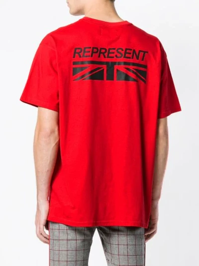 Shop Represent Printed Logo T-shirt In Red