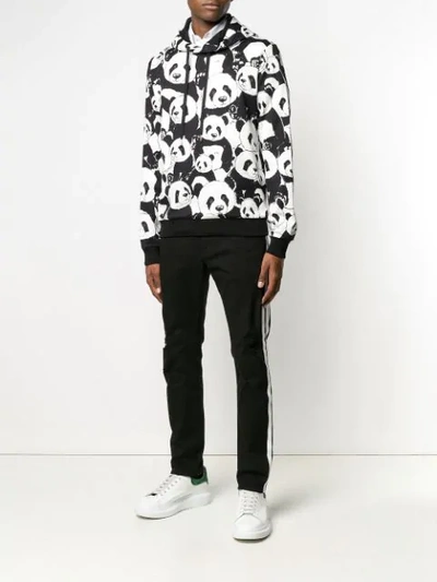Dolce & Gabbana Contrasting Side Stripes Jeans In Black