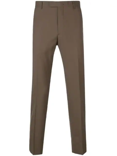 Shop Prada Classic Tailored Trousers In Brown