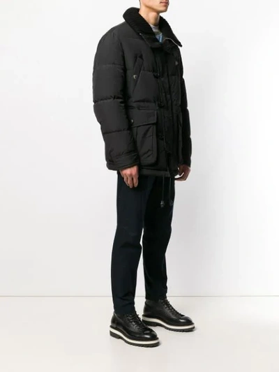 Shop Dsquared2 Shell Puffer Jacket In Black