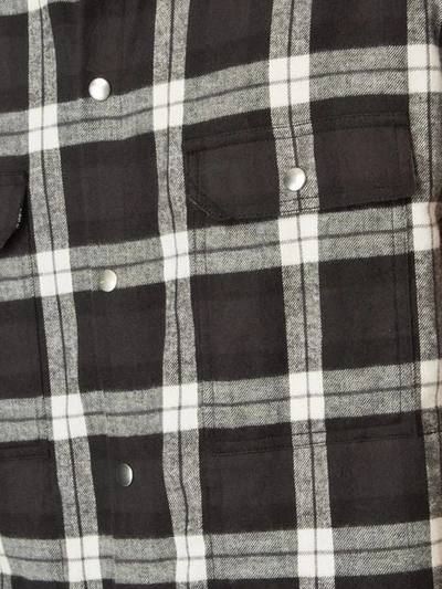 Shop Rick Owens Check Sleeveless Shirt In Black