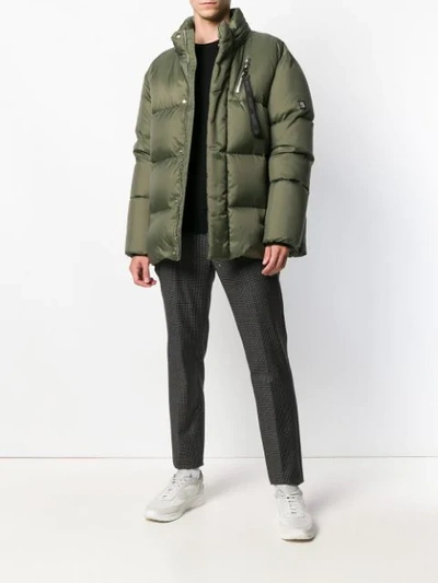 Shop Bacon Big Boo Quilted Jacket In Green