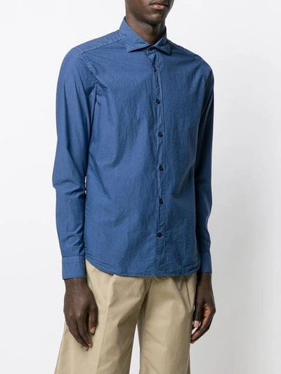 Shop Al Duca D'aosta French Collar Shirt In Blue