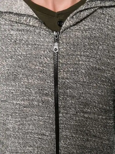 Shop Alchemy Hooded Zipped Jacket In Grey